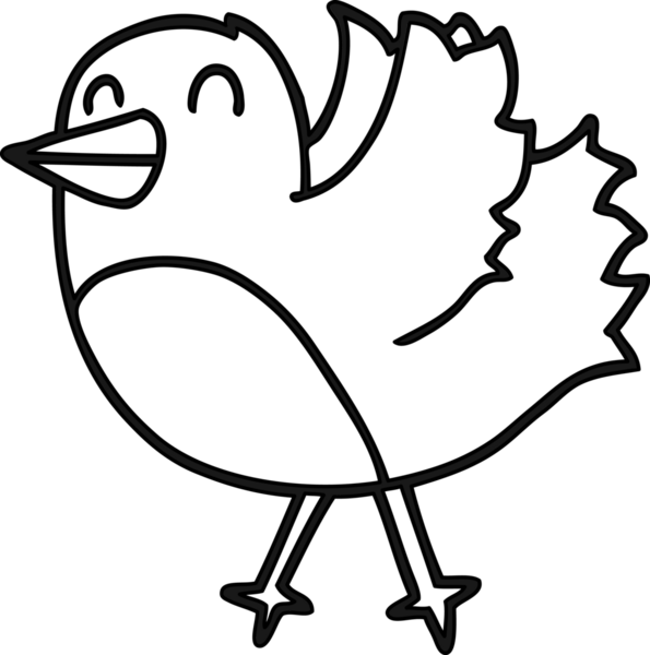 bir insan tarafından çizilmiş karikatür kuş simgesi