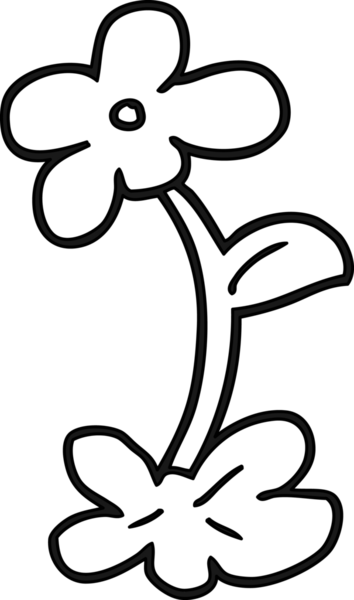 bir insan tarafından çizilmiş karikatür çiçek simgesi