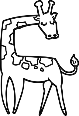 bir insan tarafından çizilmiş bir zürafa simgesi.