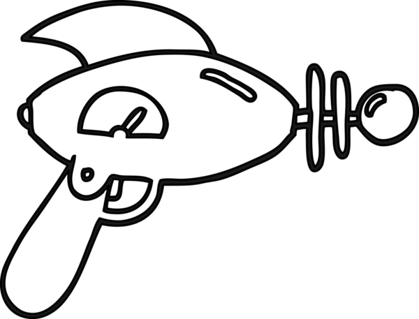 bir insan tarafından çizilmiş karikatür ışın tabancası ikonu