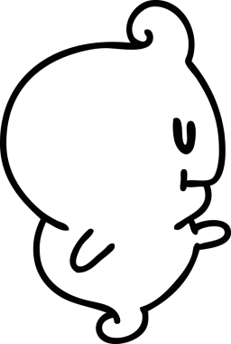 Bir insan tarafından çizilmiş bir ikonun etrafında yüzen cadılar bayramı hayaleti.