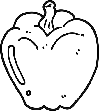 bir insan tarafından çizilmiş karikatür biberi ikonu