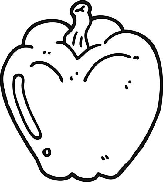 bir insan tarafından çizilmiş karikatür biberi ikonu