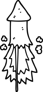 bir insan tarafından çizilmiş havai fişek ikonu