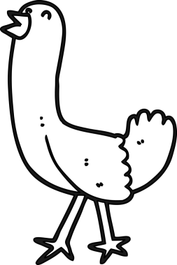 bir insan tarafından çizilmiş karikatür kuş simgesi