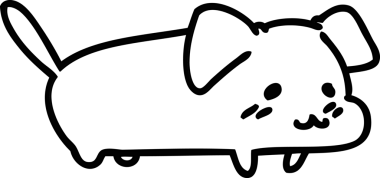 Bir insan tarafından çizilmiş küçük mutlu köpek ikonu çizimi.