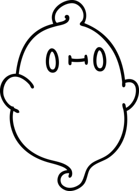 Bir insan tarafından çizilmiş mutlu bir cadılar bayramı ikonu çizimi