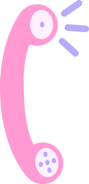 Parlak neon renkli telefon alıcısı