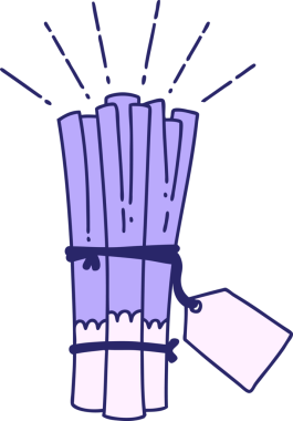 Parlak neon renkli geleneksel bir dövme demeti çizimi