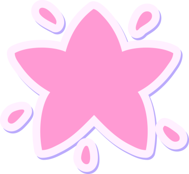 Parlak neon renkli çizgi film yıldızı çıkartması