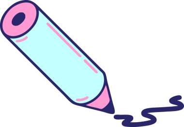 parlak neon renginde geleneksel renk kalem dövmesi