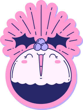 Parlak neon renkli yılbaşı pudingi söyleyen dövme stili çıkartması.