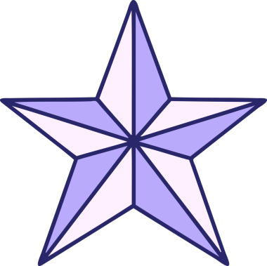 Parlak neon renkli bir yıldızın ikonik dövme şekli