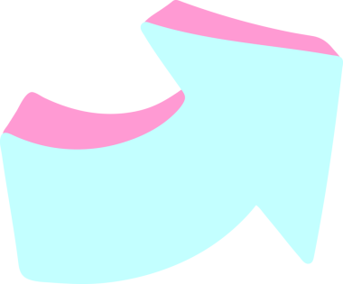 parlak neon renkli ok karikatürü