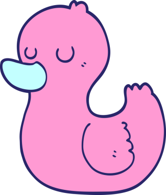 parlak neon renkli ördek