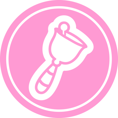 El çanı dairesel simgesi parlak neon rengi