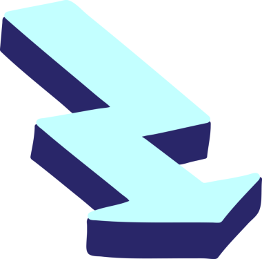 parlak neon renkli ok karikatürü