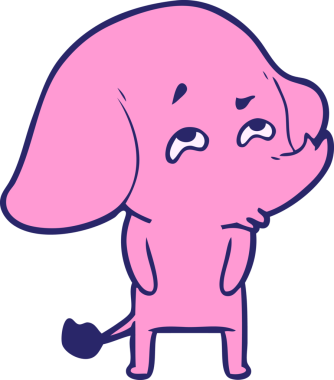 parlak neon renginde hatırlayan çizgi film fili