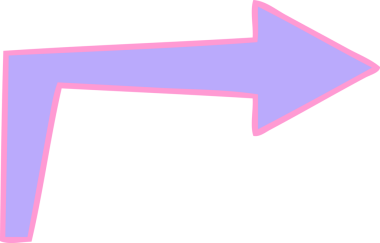 Parlak neon renginde el çizimi tuhaf çizgi film oku