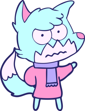 Parlak neon renkli şirin kurt.