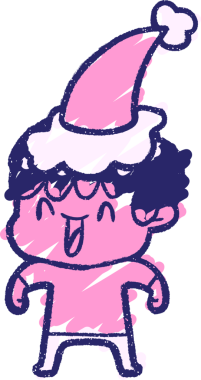 Noel Adam Tebeşiri Parlak neon renginde çiziyor