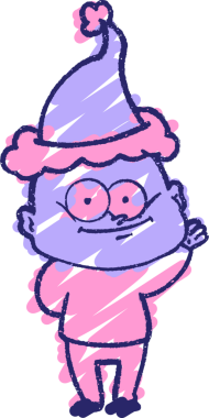 Noel Adam Tebeşiri Parlak neon renginde çiziyor