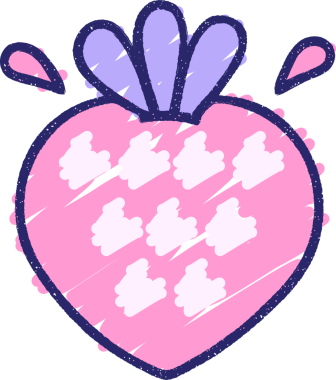 Çilek Tebeşiri Parlak neon rengi çiziyor