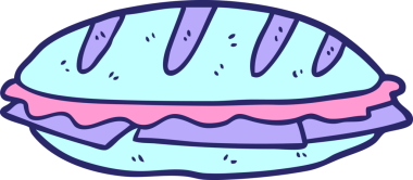 Parlak neon renkli satranç sandviçi.