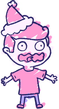 Noel Adam Tebeşiri Parlak neon renginde çiziyor