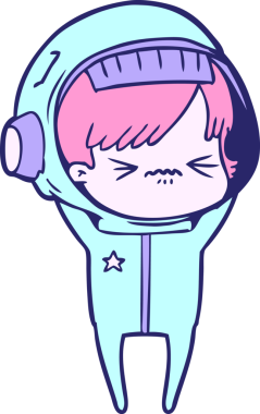 Parlak neon renkli kızgın uzay kızı.