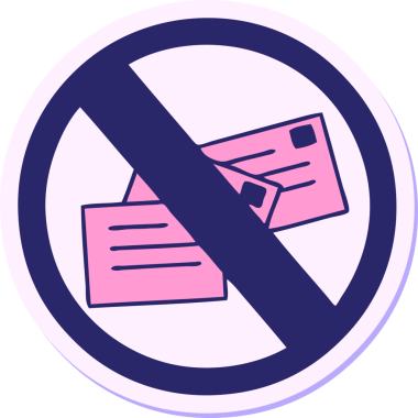 Sevimli bir çizgi filmin çıkartması. Parlak neon renkli bir işaret yok.