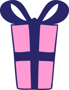 Parlak neon renginde el çizimi bir çizgi film.