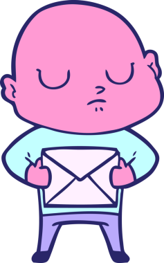 parlak neon renkli kel adam çizgi filmi