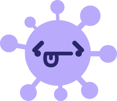 Parlak neon renginde yenilmiş virüs