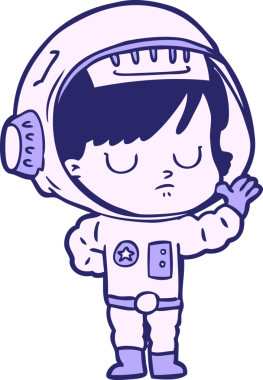 Parlak neon renkli astronot kadın.