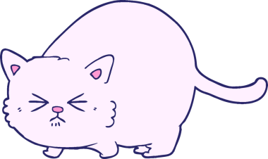 parlak neon renkli kızgın kedi çizgi filmi