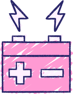 Pil Tebeşiri Parlak neon rengi çiziyor