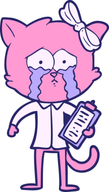 parlak neon renkli çizgi film kedisi