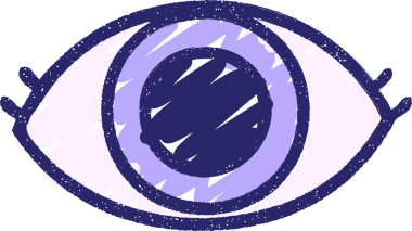 Göz Sembol Tebeşiri Parlak neon rengi çiziyor