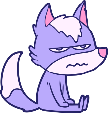 çizgi film, parlak neon renkli kurdun canını sıktı.