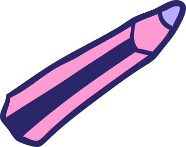 parlak neon renkli çizgi film kalemi