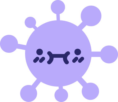 parlak neon renginde utanmış virüs