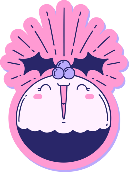 Parlak neon renkli yılbaşı pudingi söyleyen dövme stili çıkartması.