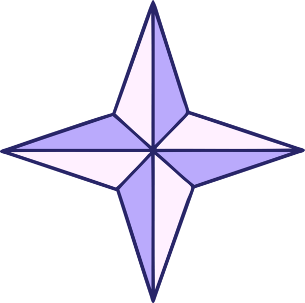 Parlak neon renkli bir yıldızın ikonik dövme şekli