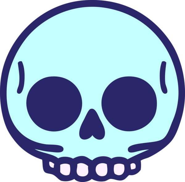 Parlak neon renginde geleneksel bir kafatası dövmesi