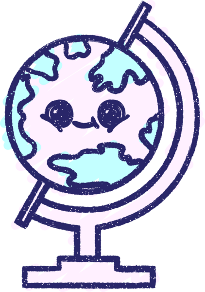 Globe Chalk Parlak neon rengi çiziyor