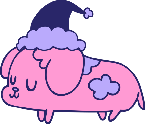 Parlak neon renkli şirin Noel yavrusu.