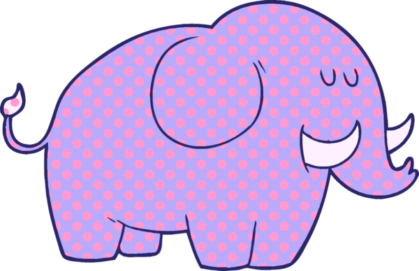 parlak neon renkli çizgi film fili