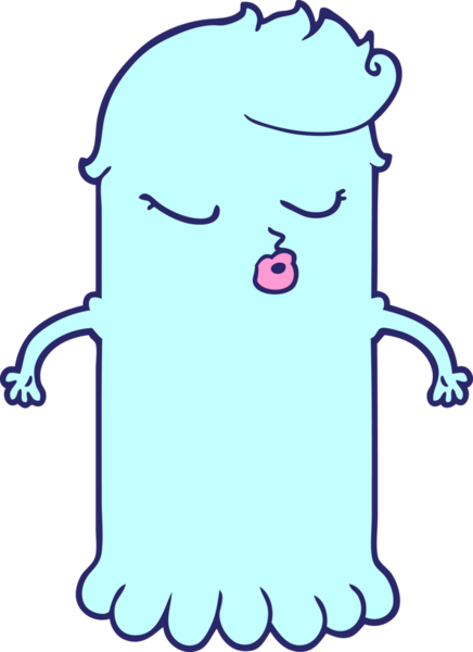 parlak neon renkli şirin bir hayalet.