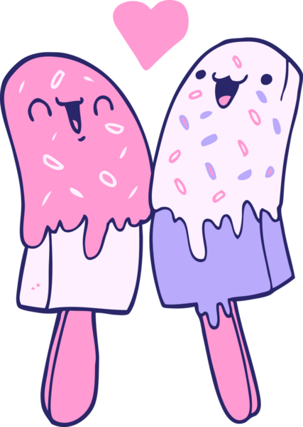 parlak neon renginde aşık buz lolipopu.